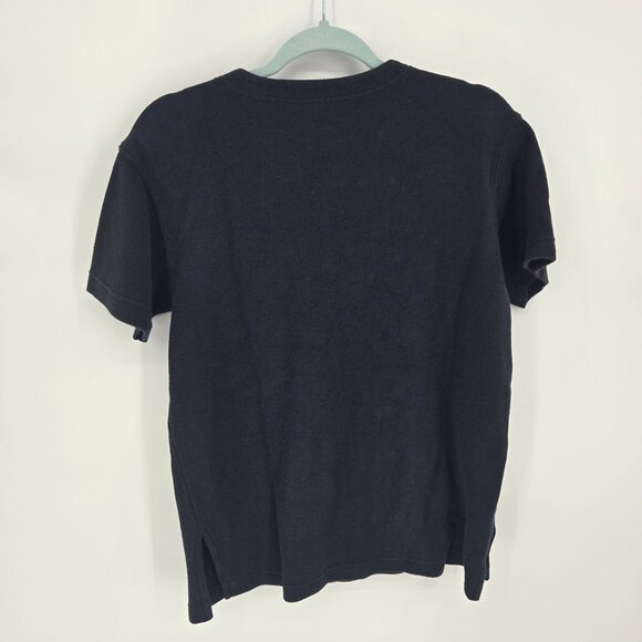 Bechamel womens petite small blue embroidered button embellished sweater - Picture 7 of 8